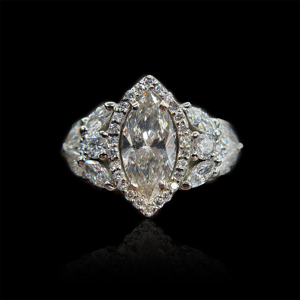 Timeless Elegance: Marquise Diamond Wedding Ring