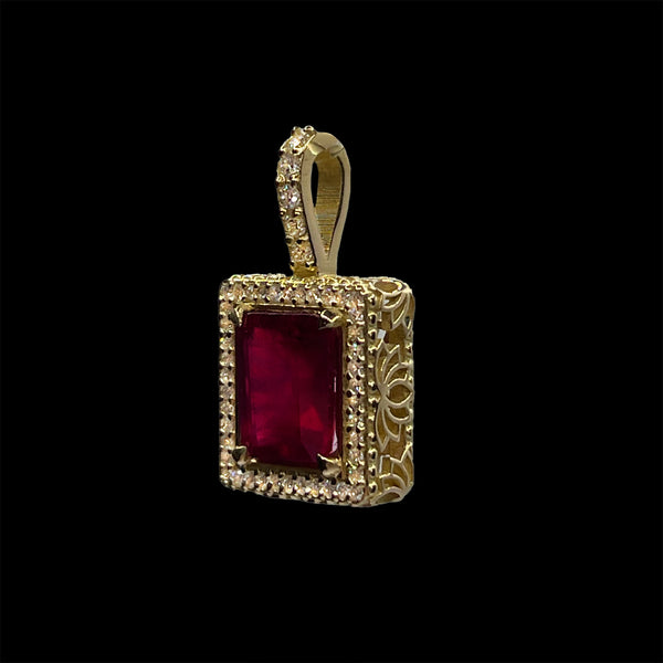 Ruby Lotus Pendant: A Symbol of Strength